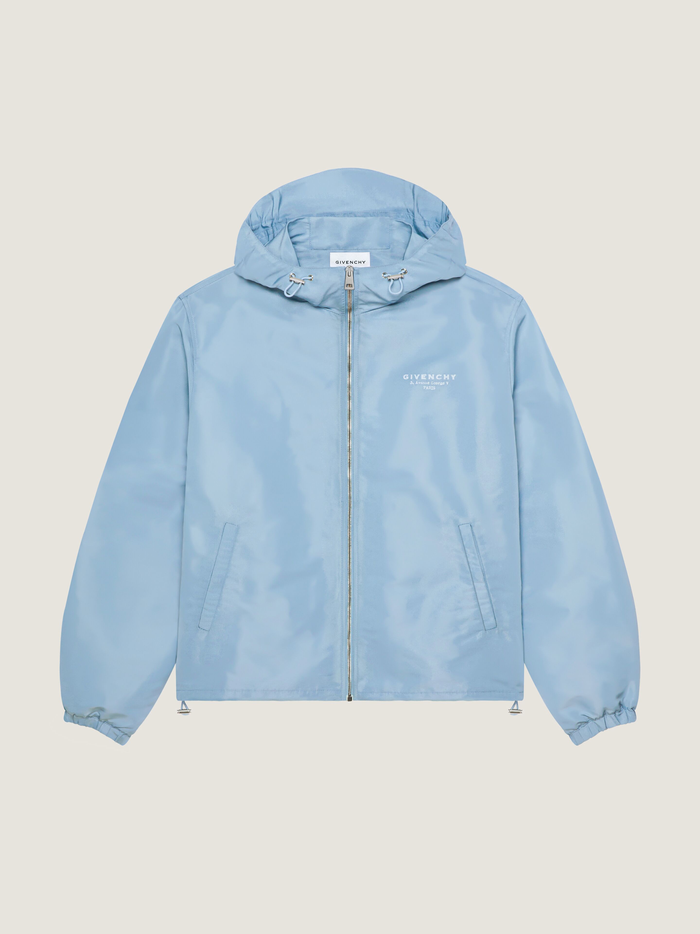 Windbreaker in polyfaille with GIVENCHY Stamp embroidery